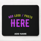 MODERNE, STYLISCH ZOLLBARE, SCHWARZE VERIFIZIERTE MOUSEPAD (Vorne)
