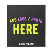 MODERNE, STYLISCH ZOLLBARE, SCHWARZE VERIFIZIERTE  NOTIZBLOCK (Vorderseite)