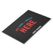 MODERNE, STYLISCH ZOLLBARE, SCHWARZE VERIFIZIERTE  NOTIZBLOCK (angewinkelt)