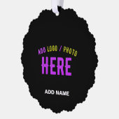 MODERNE, STYLISCH ZOLLBARE, SCHWARZE VERIFIZIERTE ORNAMENT KARTE (Links)