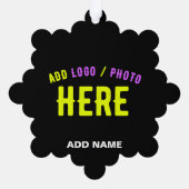 MODERNE, STYLISCH ZOLLBARE, SCHWARZE VERIFIZIERTE ORNAMENT KARTE (Rückseite)