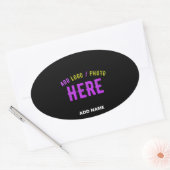 MODERNE, STYLISCH ZOLLBARE, SCHWARZE VERIFIZIERTE  OVALER AUFKLEBER (Umschlag)