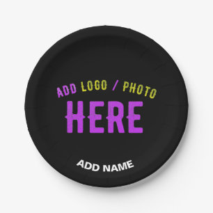 MODERNE, STYLISCH ZOLLBARE, SCHWARZE VERIFIZIERTE PAPPTELLER