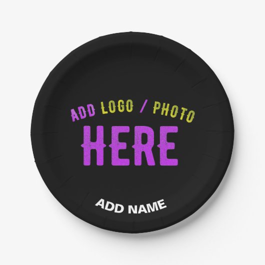 MODERNE, STYLISCH ZOLLBARE, SCHWARZE VERIFIZIERTE PAPPTELLER (Vorderseite)