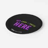 MODERNE, STYLISCH ZOLLBARE, SCHWARZE VERIFIZIERTE PAPPTELLER (Schrägansicht)