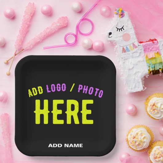 MODERNE, STYLISCH ZOLLBARE, SCHWARZE VERIFIZIERTE PAPPTELLER (Party)