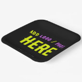 MODERNE, STYLISCH ZOLLBARE, SCHWARZE VERIFIZIERTE PAPPTELLER (Gewinkelt)