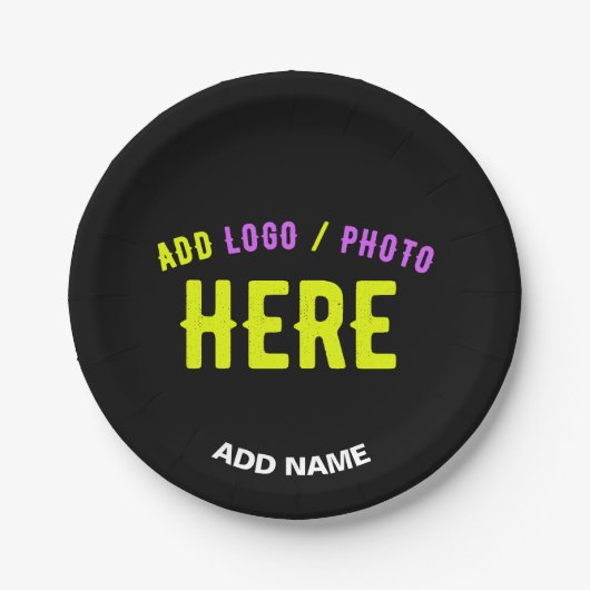 MODERNE, STYLISCH ZOLLBARE, SCHWARZE VERIFIZIERTE PAPPTELLER (Vorderseite)