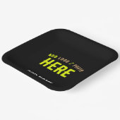 MODERNE, STYLISCH ZOLLBARE, SCHWARZE VERIFIZIERTE PAPPTELLER (Gewinkelt)