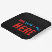 MODERNE, STYLISCH ZOLLBARE, SCHWARZE VERIFIZIERTE PAPPTELLER (Gewinkelt)