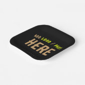 MODERNE, STYLISCH ZOLLBARE, SCHWARZE VERIFIZIERTE  PAPPTELLER (Gewinkelt)