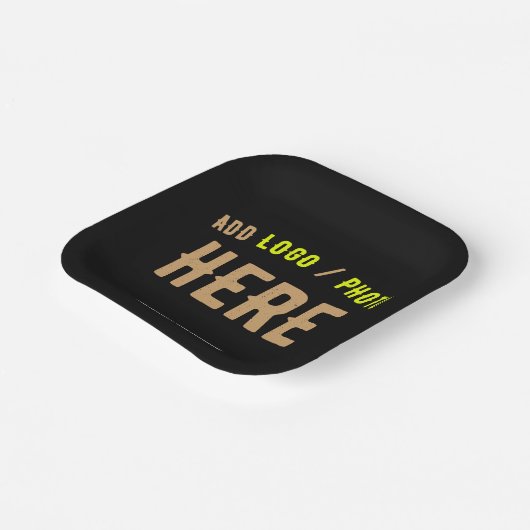 MODERNE, STYLISCH ZOLLBARE, SCHWARZE VERIFIZIERTE  PAPPTELLER (Gewinkelt)