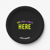 MODERNE, STYLISCH ZOLLBARE, SCHWARZE VERIFIZIERTE PAPPTELLER (Vorderseite)