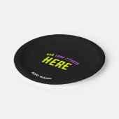 MODERNE, STYLISCH ZOLLBARE, SCHWARZE VERIFIZIERTE PAPPTELLER (Schrägansicht)