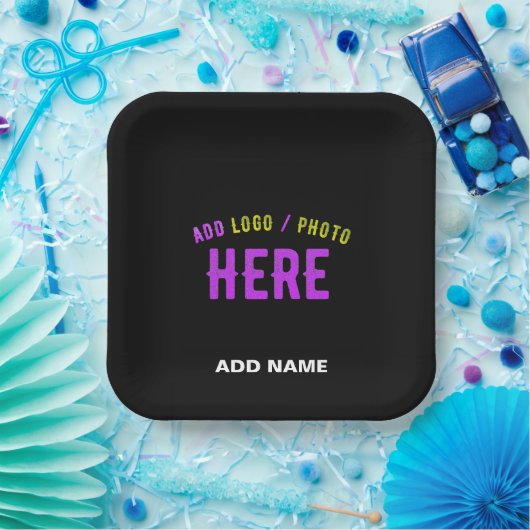 MODERNE, STYLISCH ZOLLBARE, SCHWARZE VERIFIZIERTE PAPPTELLER (Party)