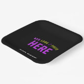 MODERNE, STYLISCH ZOLLBARE, SCHWARZE VERIFIZIERTE PAPPTELLER (Gewinkelt)