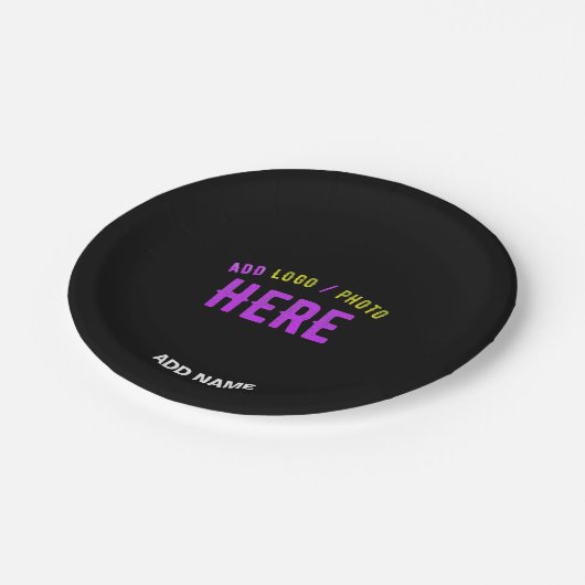 MODERNE, STYLISCH ZOLLBARE, SCHWARZE VERIFIZIERTE PAPPTELLER (Schrägansicht)