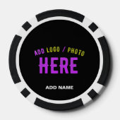 MODERNE, STYLISCH ZOLLBARE, SCHWARZE VERIFIZIERTE  POKERCHIPS (Rückseite)