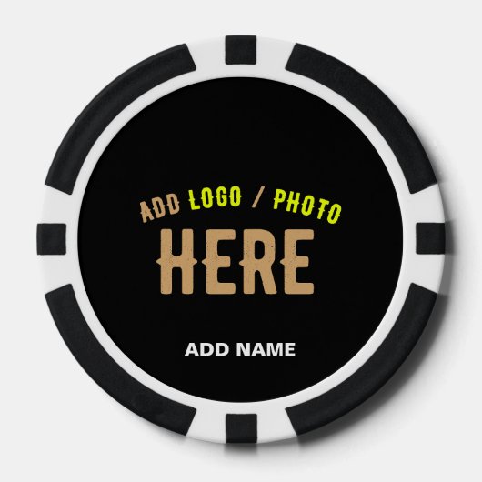 MODERNE, STYLISCH ZOLLBARE, SCHWARZE VERIFIZIERTE  POKERCHIPS (Vorderseite)