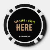 MODERNE, STYLISCH ZOLLBARE, SCHWARZE VERIFIZIERTE  POKERCHIPS (Rückseite)
