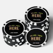 MODERNE, STYLISCH ZOLLBARE, SCHWARZE VERIFIZIERTE  POKERCHIPS (Stapel)