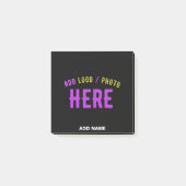 MODERNE, STYLISCH ZOLLBARE, SCHWARZE VERIFIZIERTE  POST-IT KLEBEZETTEL (Vorderseite)