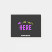 MODERNE, STYLISCH ZOLLBARE, SCHWARZE VERIFIZIERTE  POST-IT KLEBEZETTEL (Vorderseite)