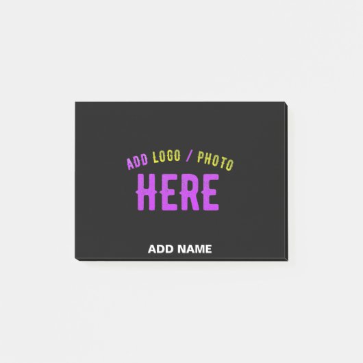 MODERNE, STYLISCH ZOLLBARE, SCHWARZE VERIFIZIERTE  POST-IT KLEBEZETTEL (Vorderseite)