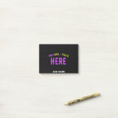 MODERNE, STYLISCH ZOLLBARE, SCHWARZE VERIFIZIERTE  POST-IT KLEBEZETTEL (Auf Schreibtisch)