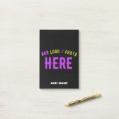 MODERNE, STYLISCH ZOLLBARE, SCHWARZE VERIFIZIERTE  POST-IT KLEBEZETTEL (Auf Schreibtisch)