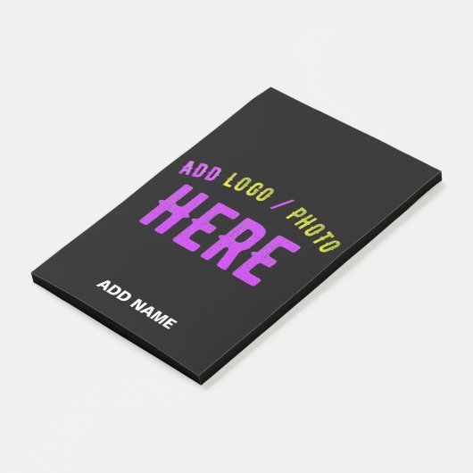 MODERNE, STYLISCH ZOLLBARE, SCHWARZE VERIFIZIERTE POST-IT KLEBEZETTEL (angewinkelt)