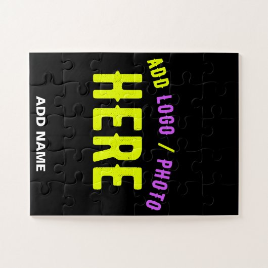 MODERNE, STYLISCH ZOLLBARE, SCHWARZE VERIFIZIERTE PUZZLE (Horizontal)