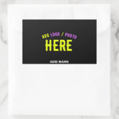 MODERNE, STYLISCH ZOLLBARE, SCHWARZE VERIFIZIERTE  RECHTECKIGER AUFKLEBER (Tasche)