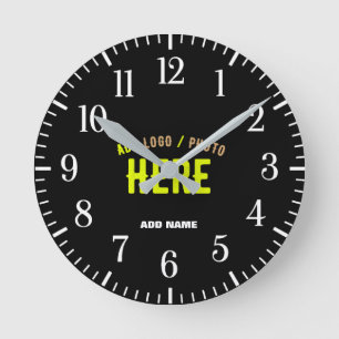 MODERNE, STYLISCH ZOLLBARE, SCHWARZE VERIFIZIERTE RUNDE WANDUHR