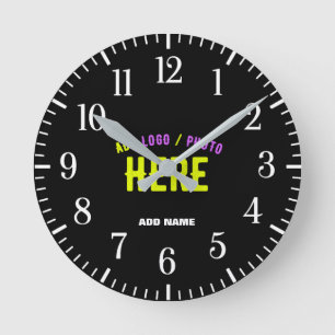MODERNE, STYLISCH ZOLLBARE, SCHWARZE VERIFIZIERTE RUNDE WANDUHR