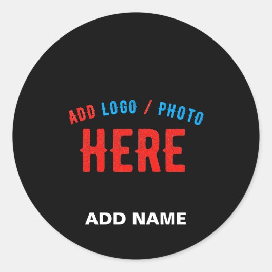 MODERNE, STYLISCH ZOLLBARE, SCHWARZE VERIFIZIERTE RUNDER AUFKLEBER (Vorderseite)