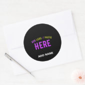 MODERNE, STYLISCH ZOLLBARE, SCHWARZE VERIFIZIERTE RUNDER AUFKLEBER (Umschlag)