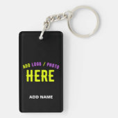 MODERNE, STYLISCH ZOLLBARE, SCHWARZE VERIFIZIERTE  SCHLÜSSELANHÄNGER (Rückseite)