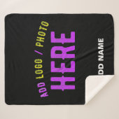 MODERNE, STYLISCH ZOLLBARE, SCHWARZE VERIFIZIERTE  SHERPADECKE (Vorderseite (Horizontal))