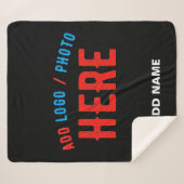 MODERNE, STYLISCH ZOLLBARE, SCHWARZE VERIFIZIERTE  SHERPADECKE (Vorderseite (Horizontal))