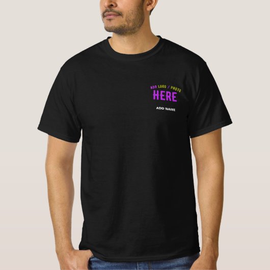 MODERNE, STYLISCH ZOLLBARE, SCHWARZE VERIFIZIERTE T-Shirt (Vorderseite)