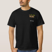 MODERNE, STYLISCH ZOLLBARE, SCHWARZE VERIFIZIERTE T-Shirt (Vorderseite)