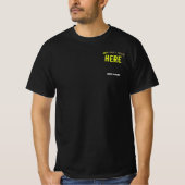 MODERNE, STYLISCH ZOLLBARE, SCHWARZE VERIFIZIERTE T-Shirt (Vorderseite)