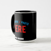 MODERNE, STYLISCH ZOLLBARE, SCHWARZE VERIFIZIERTE  TASSE (Vorderseite Links)