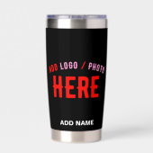 MODERNE, STYLISCH ZOLLBARE, SCHWARZE VERIFIZIERTE THERMOBECHER (Rückseite)