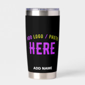 MODERNE, STYLISCH ZOLLBARE, SCHWARZE VERIFIZIERTE THERMOBECHER (Rückseite)