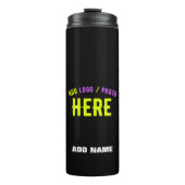 MODERNE, STYLISCH ZOLLBARE, SCHWARZE VERIFIZIERTE THERMOSBECHER (Vorderseite)