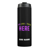 MODERNE, STYLISCH ZOLLBARE, SCHWARZE VERIFIZIERTE  THERMOSBECHER (Vorderseite)