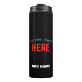 MODERNE, STYLISCH ZOLLBARE, SCHWARZE VERIFIZIERTE  THERMOSBECHER (Vorderseite)