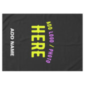 MODERNE, STYLISCH ZOLLBARE, SCHWARZE VERIFIZIERTE TISCHDECKE (Vorderseite (Horizontal))